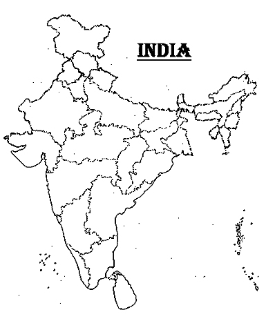 Blank Political Map Of India Eggjes